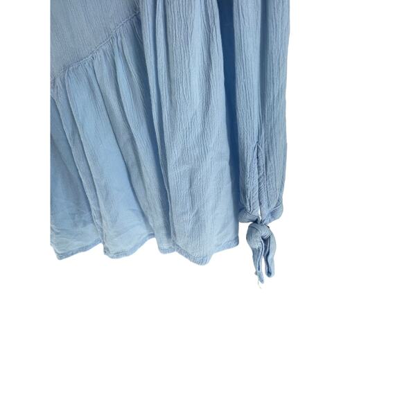 Justice Girls Blue Embroidered Long Sleeve Top Youth Size 12 - Picture 5 of 7